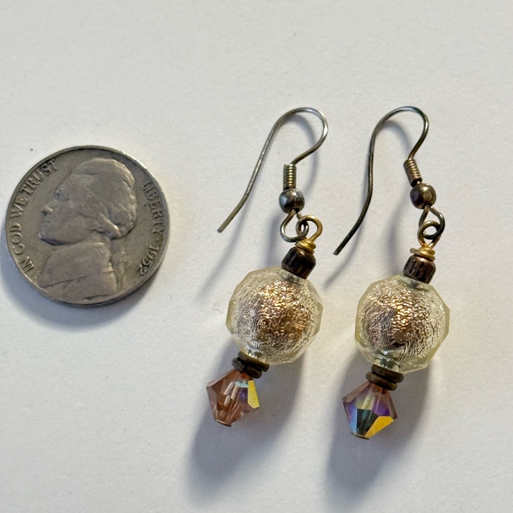 Vintage Beaded Dangle Earrings